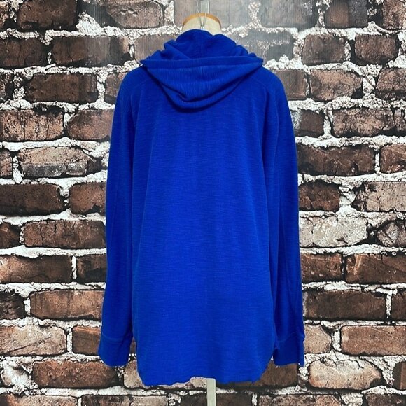 Vince Men's Sweater Lightweight Pullover Hoodie Buttons Blue Size X Large XL - Picture 10 of 13